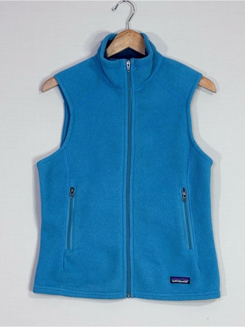 Patagonia Synchilla Fleece Vest Women M Blue Full Zip Outdoor Classic